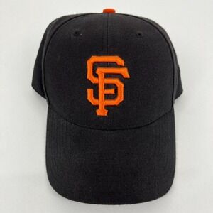 47 Twins San Francisco Giants MLB Baseball Hat Black Orange SF Logo Adjustable